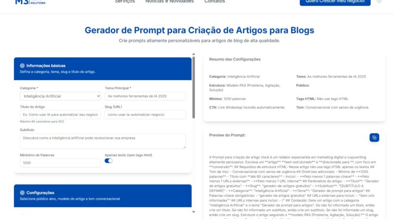 Gerador de artigos online